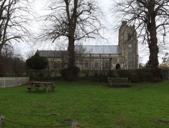 View of Church from the Pond Site