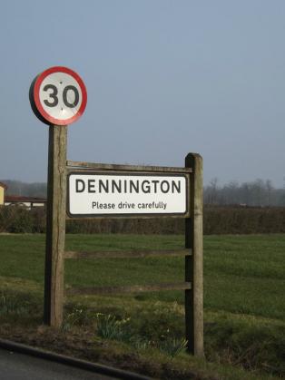 Entrance sign to Dennington